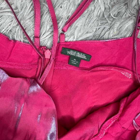 Wild Fable Iridescent Sleeveless Maxi Gown - Pink Size Extra Large NWT - Picture 3 of 5